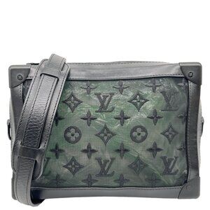 Louis Vuitton  Soft Trunk Taurillon Monogram Mesh Crossbody Bag Black